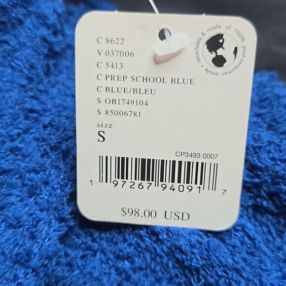 1151 NWT Free People FP Movement Cuddle Up Fleece Pants Joggers Fuzzy Blue - Picture 6 of 8